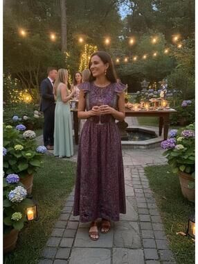 Isla Bonita Silk Blend Floral Maxi Dress - Size XL